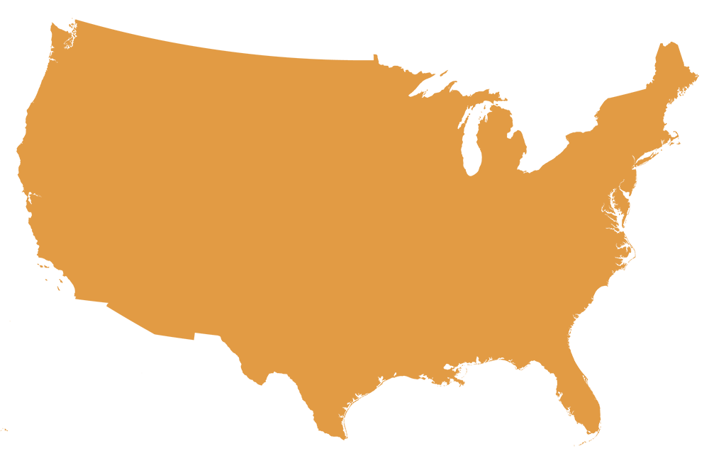 United States map highlighting BQ coverage